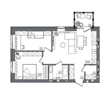 Продам двокімнатну квартиру ЖК "Субурбія"