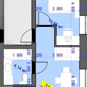 Однокімнатна квартира з індивідуальним опаленням на Каскаді