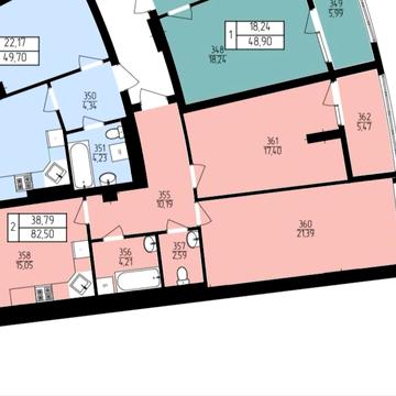 Двокімнатна квартира за ціною 800$ за м2 ЖК Північна Фортеця