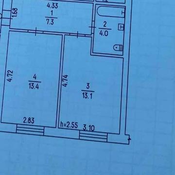 1-кім кв ПЗР р-н авторинку. Цегла. 37,8м2