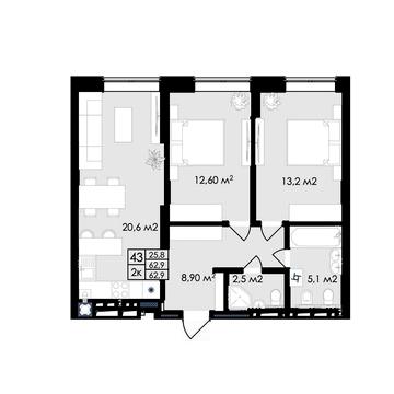 БЕЗ КОМІСІЇ, ЖК Prostir, продаж 2к. квартири 63 м2, Стрийська-Мікльоша ЖК Prostir Простір