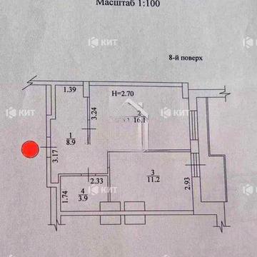 1к. 43м2 Одеська (Одесская, Зерновая, ЖК Дом на Зерновой) 131376