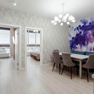 Аркадия. Евродвушка. Кухня и 2 комнаты. 57 м