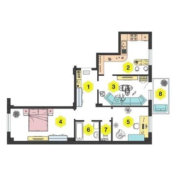 Э-оселя! 3-х комн кв-ра Центр Новый ЖК Без комиссии! 72м 64000у.е