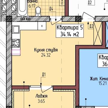 Продається чорнова 1 кім квартира в Ужгороді, поруч з ліцеєм!