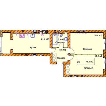 Двокімнатна квартира у ЖК Panorama de Luxe (єОселя) ЖК Panorama de Luxe