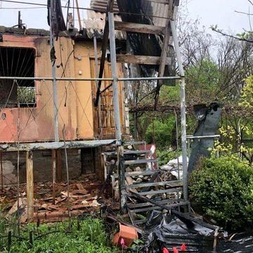 Дачний будинок зруйнований