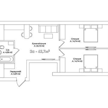 Без комісії! 2к квартира, 3 поверх. Газове опалення. Єоселя ЖК Квартал Соборна