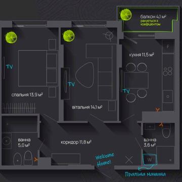 Продам 2-кім квартири вул Національної Гвардії, центр, розтермінування