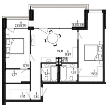 Продам 2х комн квартиру (собственник) ЖК Сады Ривьеры