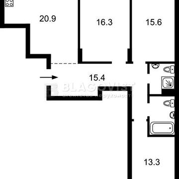 Продаж 3к квартира Варшавський 2, Олеся 1, генератор держпрограми ЖК Варшавський 2