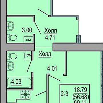 ‼️С Документами 59,000$ 2к.64м2 Без Комиссии