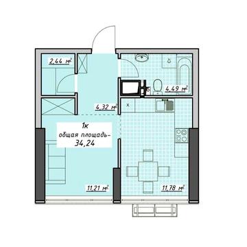 1к Атмосфера/Аркадия‼️ 10эт/35м/51тыс‼️ 5 секция/во двор‼️ Низкая цена ЖК Атмосфера