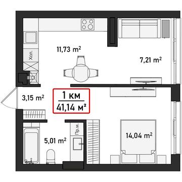 Квартира 41,14 м2 у новому ЖК Акварелі на Пасічній за найкращою ціною! ЖК Акварелі