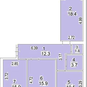 3 Кімнатна квартира 77.5М на середньому поверсі ЖК Львівський Затишок