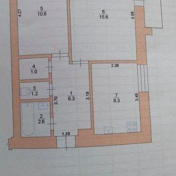 Продается 2х ком.кв.в центре.Приватизированная