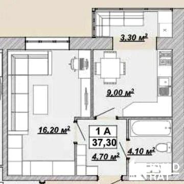 1-кімнатна квартира в ЖК Княгинин! 3поверх!
