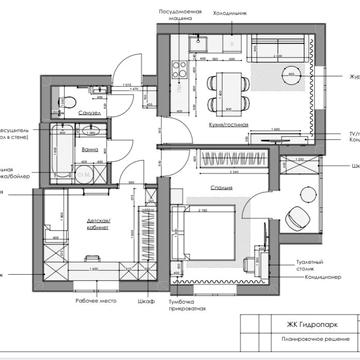 Эксклюзив!! 2к в ЖК Гидропарк с документами! ЖК Гидропарк