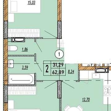 Без комісії. 2 кімнатна кв.63 м2 ЖК Нові Теремки. метро Іподром. Тк ЖК Нові Теремки