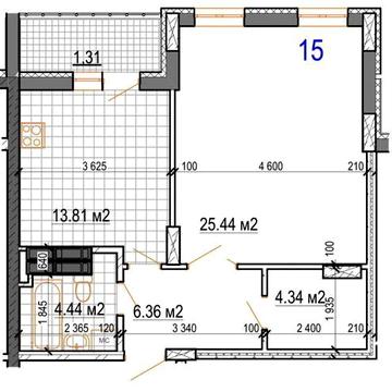 Продається 1но кімнатна квартира  є.Оселя ЖК Вернісаж