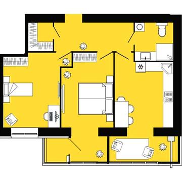 Продаж 1к Квартира Сімейна вулиця ЖК Днепровская Брама 2