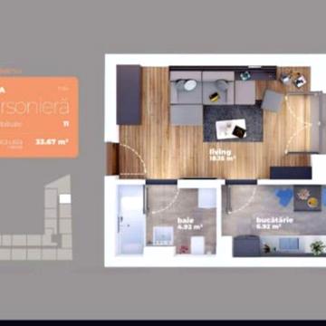 Продается 1 комн. Квартира в Бухаресте!топовый район!!!