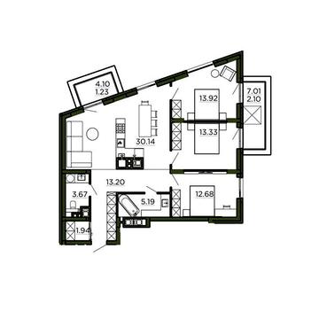 Продаж 3к Квартира Очеретяна вулиця ЖК Etalon Verde