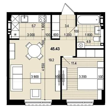 Продаж 1к Квартира Миру проспект ЖК Олимпийский White