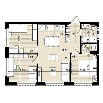 Продаж 3к Квартира Миру проспект ЖК Олимпийский White