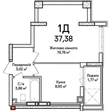 Продаж 1к Квартира Очеретяна вулиця ЖК Etalon Verde