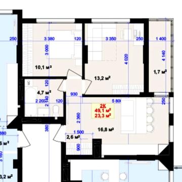 Продам 2 кімнатну в ЖК біля парку