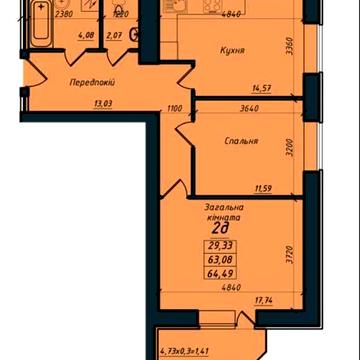 2-х кім квартира в НОВОБУДОВІ