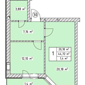 Однокімнатна квартира з частковим ремонтом / Львівський Маєток