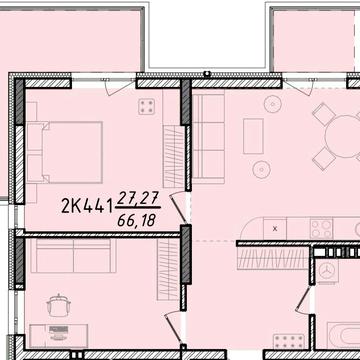 Продається 2-кімнатна квартира в новобудові.