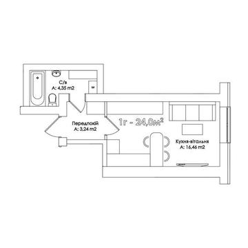 Залишилась всього 1 студія! Встигніть придбати за вигідною ціною!