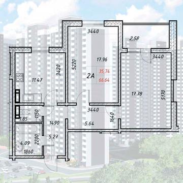 Продаж 2 кімн квартири 66.64м в ЖК «Деснянський»