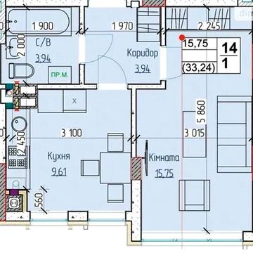 Продаж 1к Квартира Паркова вулиця ЖК Dobre Misto