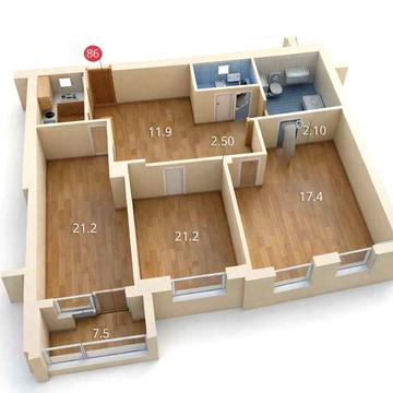Квартира двокімнатна. Місто Львів вулиця Гніздовського 75Б. ЖК Ріел Сіті