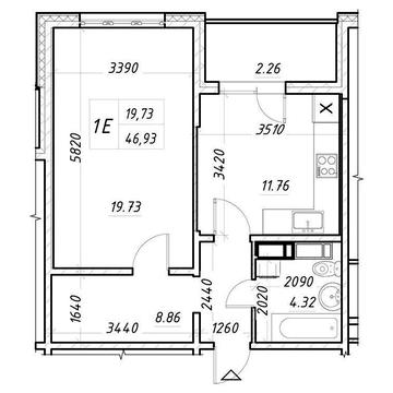 Навігатор 2, буд 3 , однокімнатна ЖК Навігатор 2
