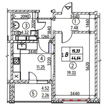 1к квартира 44.64м по вул Коноплянська, 22 ЖК Навігатор - 2 ЖК Навігатор-2
