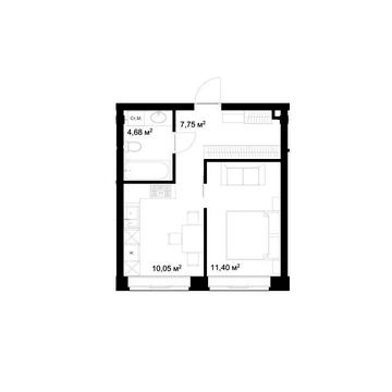 1 комн. кв-ра. Новая. Рассрочка до 36 мес.