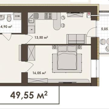 Продаж 1 кімнатної квартири в новобудові ЖК ЗОРЯ