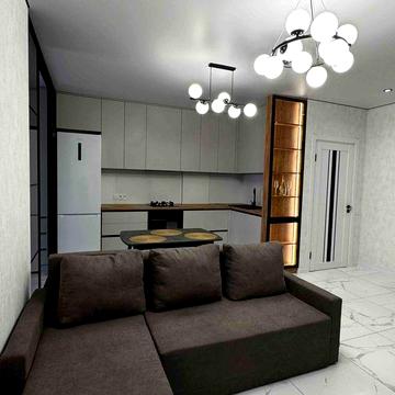 Новая квартира, большая кухня. Дом с газом. Никто не жил. Остается все