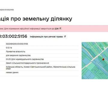 Малютянка, Фастівський, Київська область 9000.0 USD