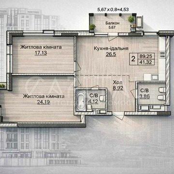 Продажа 3к кв.(89м2)ул. Андрея Верхогляда 22Б/"ЖК Новопечерские Липки" ЖК Новопечерские Липки