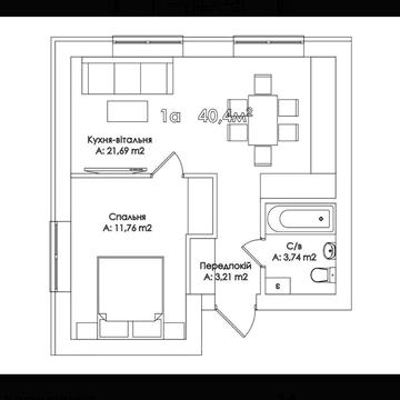 40 квадватних метрів твого зручного простору!1-к квартира Без комісії! ЖК Квартал Соборна