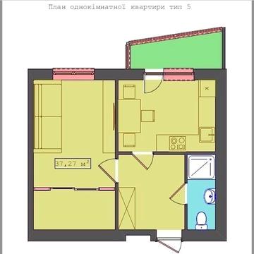 Однокімнатна квартира сщ. Попільня вул. Садова, 3 ЖК Садова,3