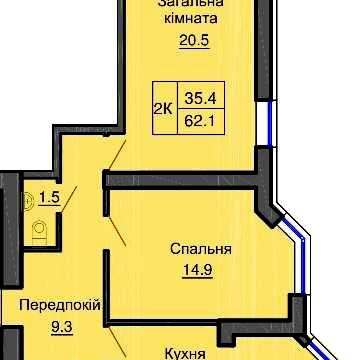 2к квартира 62 м2 ідеальний вибір для спокійного життя  Софія Клубний ЖК софія клубний