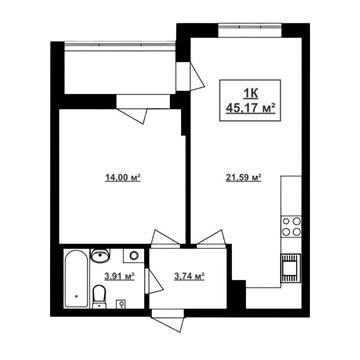 1 кімнатна квартира в ЖК Кленовий парк