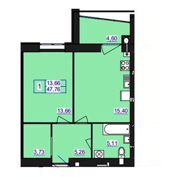 Продаж 2к Квартира 1-го травня вулиця ЖК Аристократ